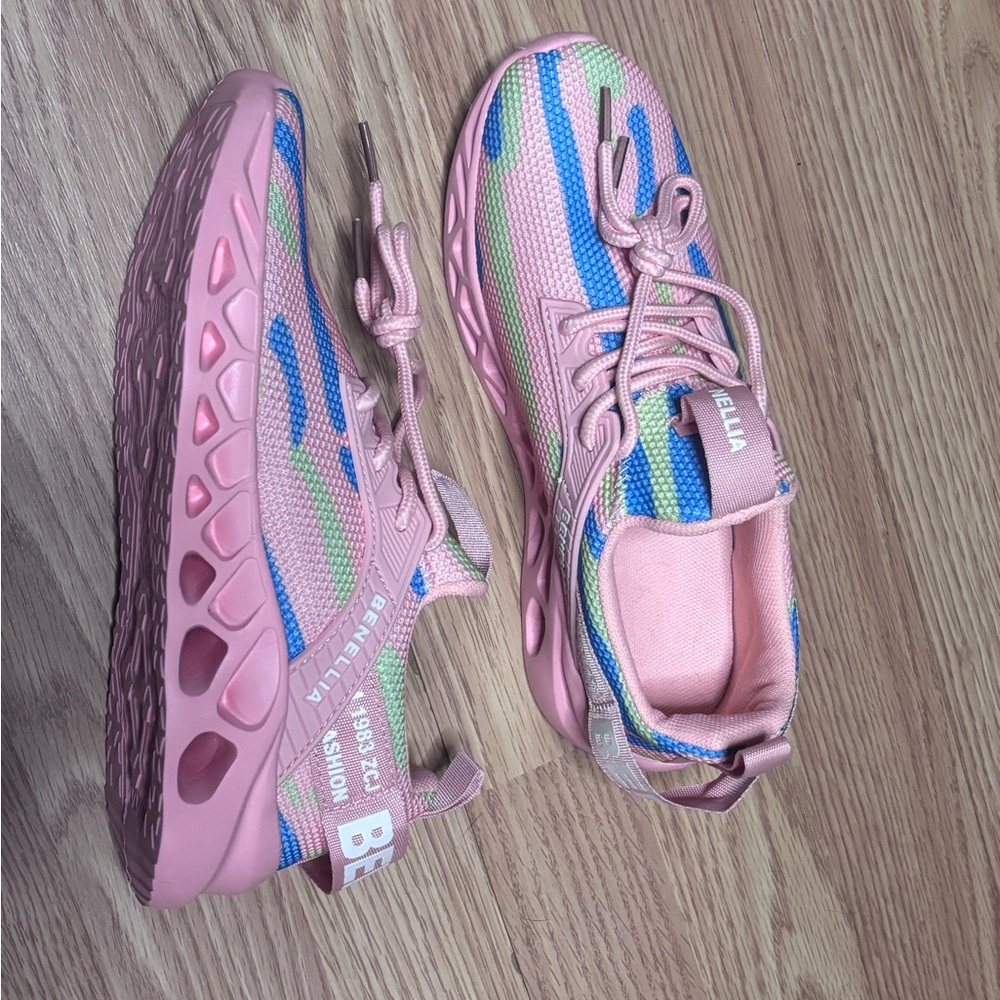 Colorful Pink Athletic Sneakers